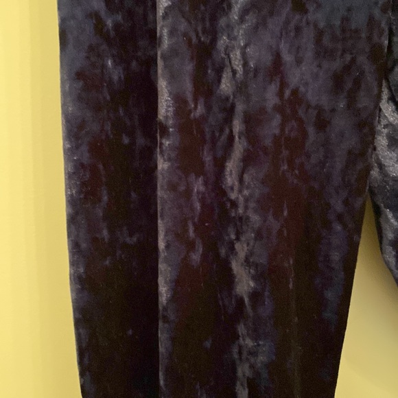 Thalia Sodi Navy crushed velvet pants size M - Picture 2 of 8
